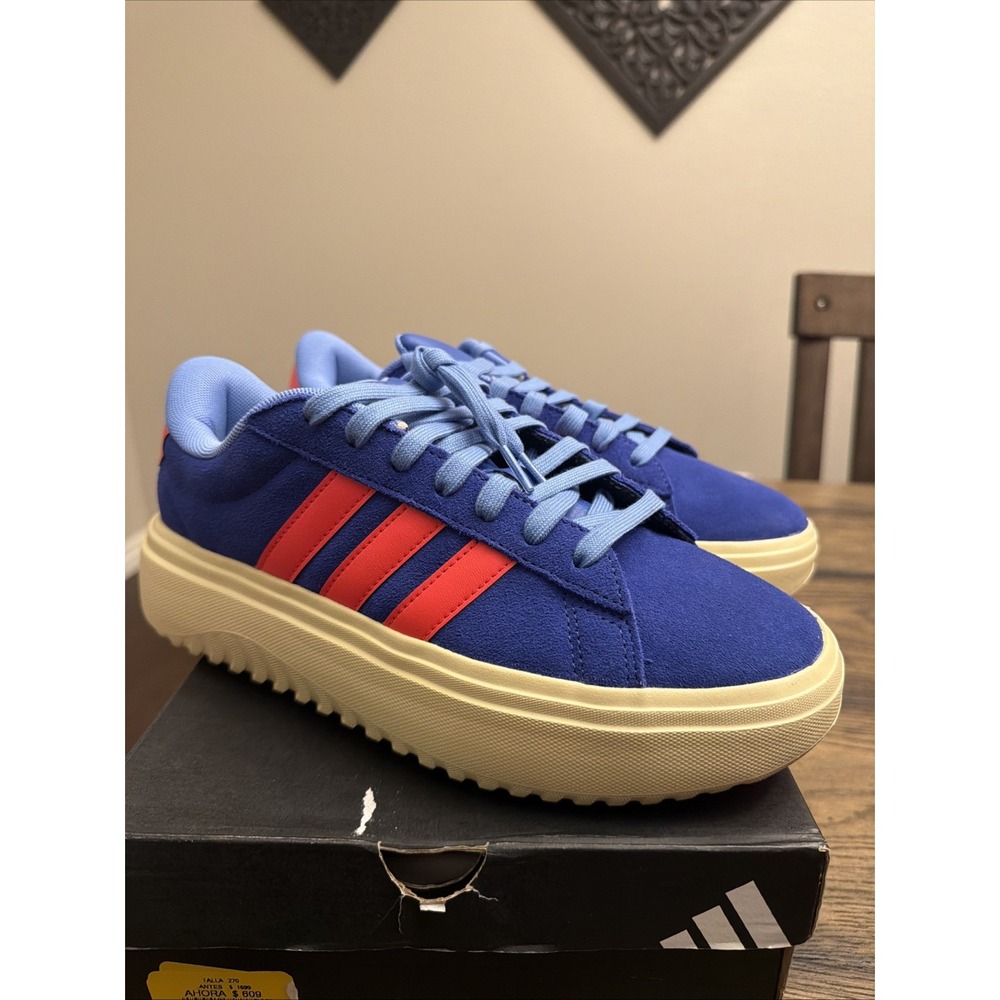Women 10 US Adidas Grandcourt Platform Grand Court Platform/Blu …Y2
